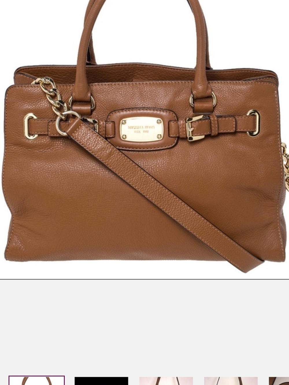 Michael Kors Tan Tote / Purse / Bag with Gold Hardware